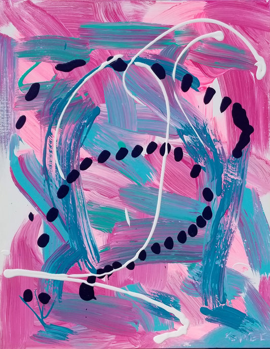Pink with Blue Dots Martin Gage Art